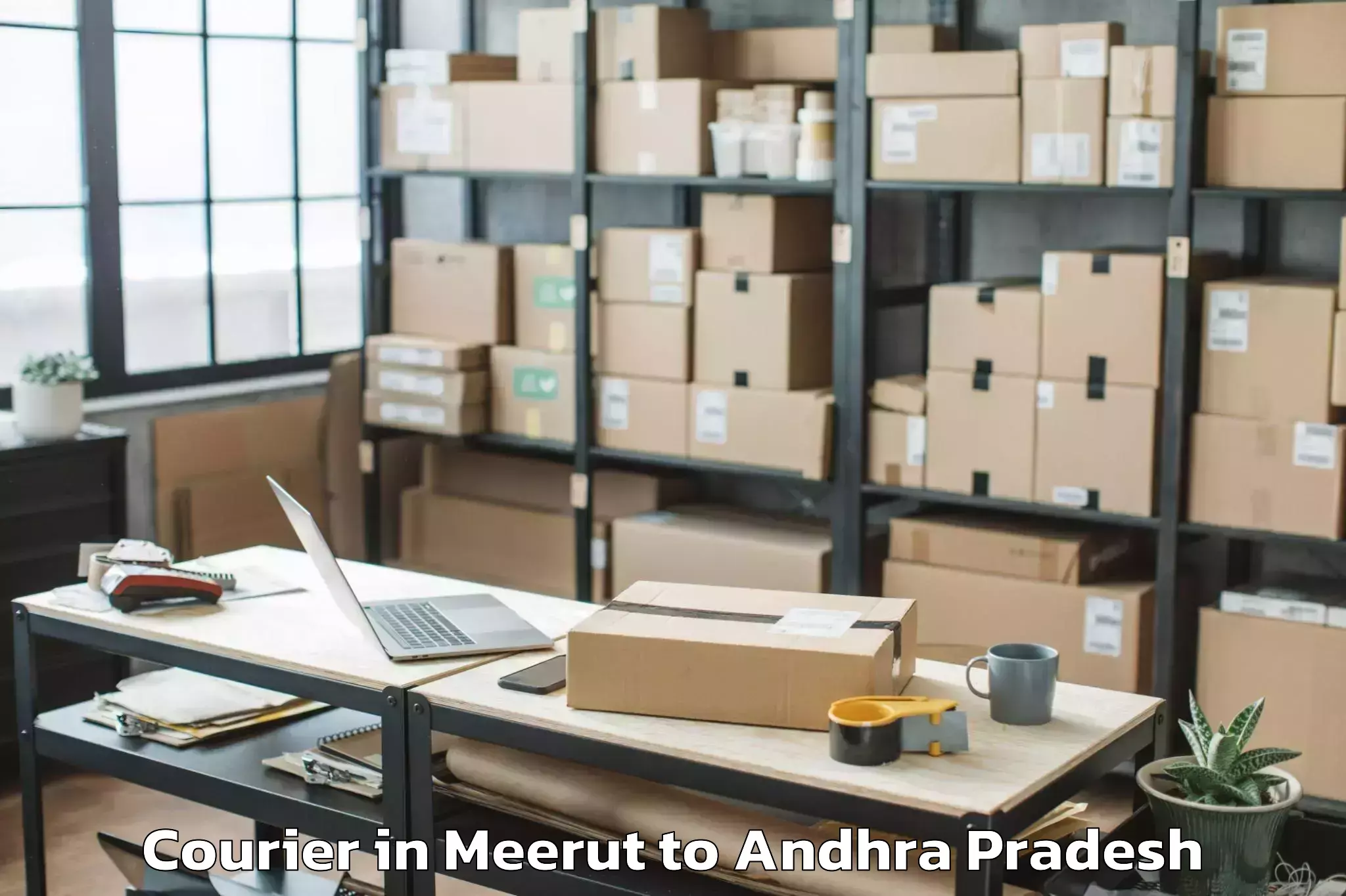 Expert Meerut to Vaddeswaram Courier